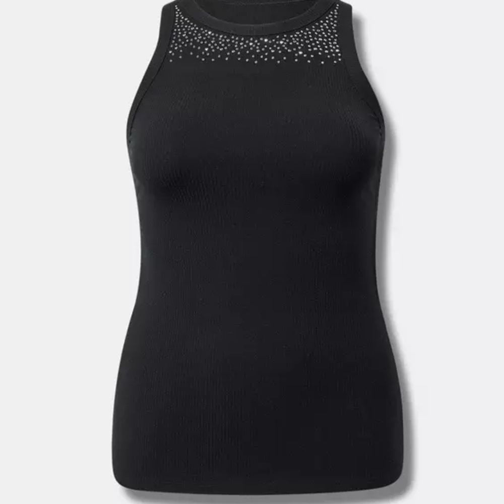 Torrid Black Embellished Tank Top